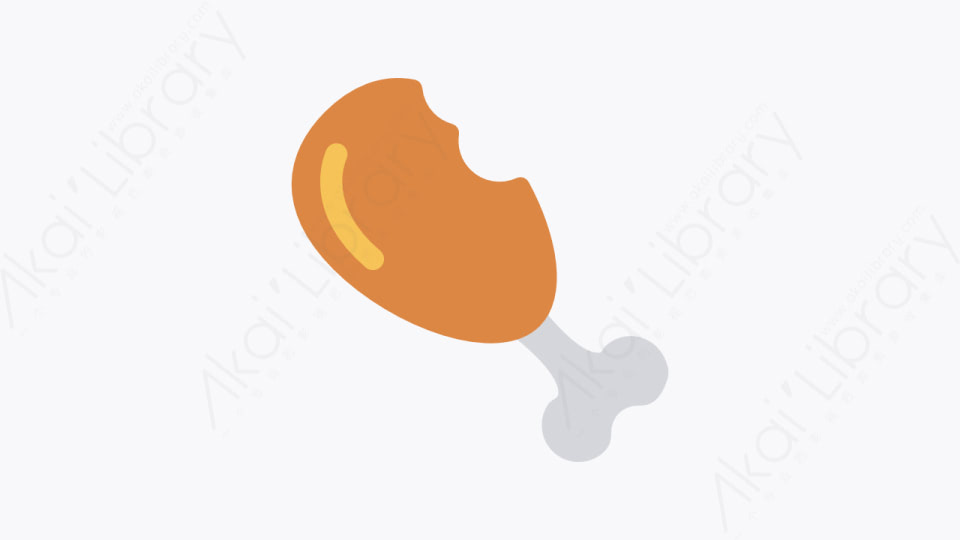 图片素材-232-鸡肉chicken扁平卡通食物餐饮元素图标