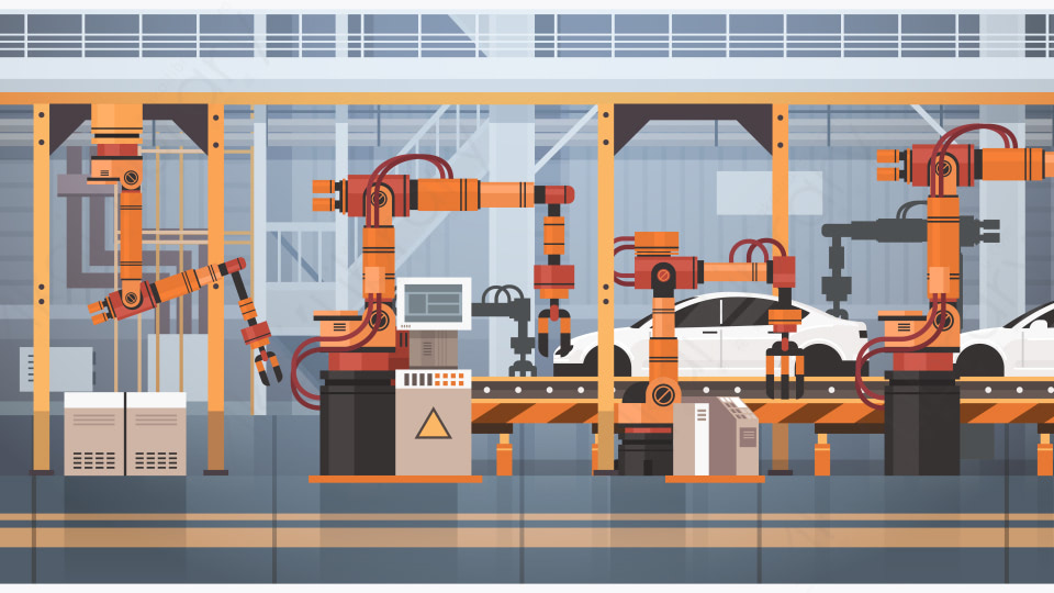 图片素材-汽车生产输送机自动流水线机械工业自动化行业概念设计-1
