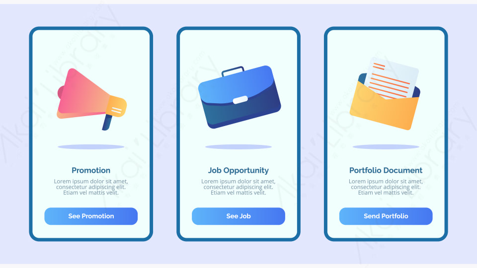 图片素材-扁平卡通促销工作机会投资组合文档UI图标设计-17