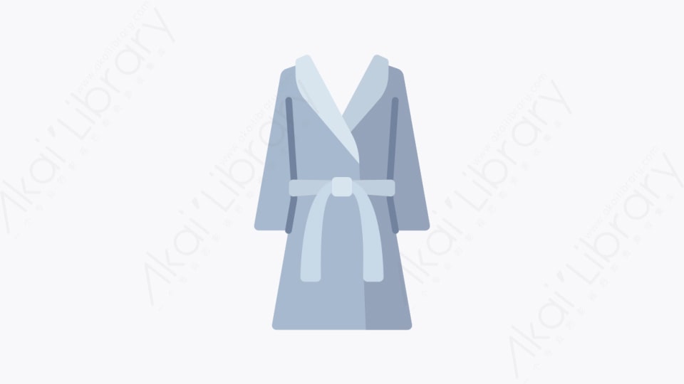 图片素材-004浴袍 bathrobe扁平MG卡通衣服和衣服元素图标2