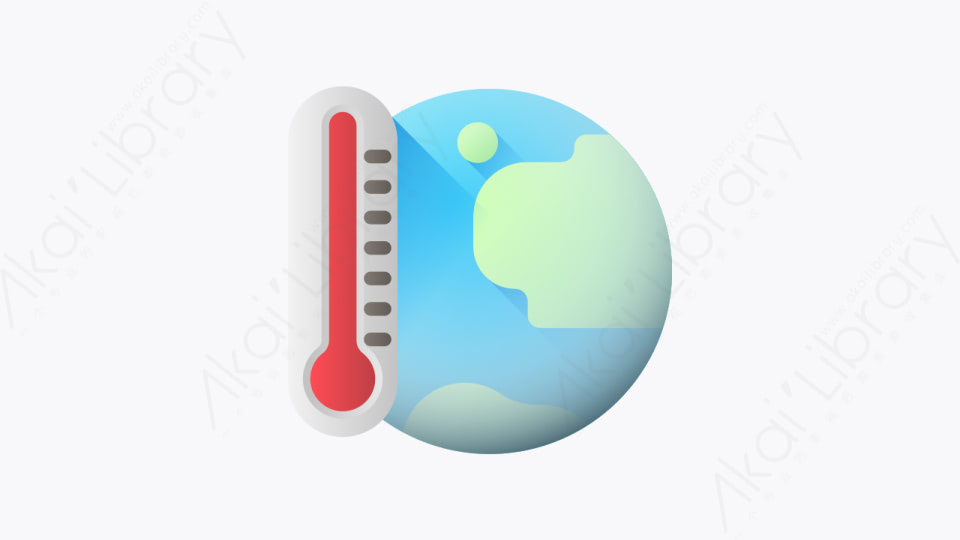 图片素材-028-全球变暖global_warming扁平卡通生态元素图标