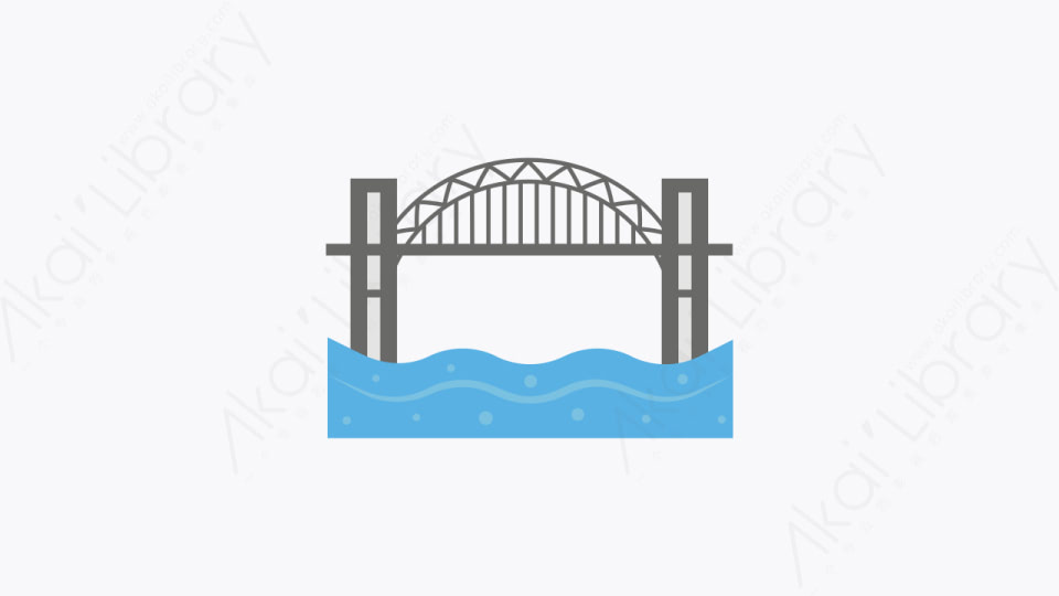 图片素材-010-桥bridge扁平卡通城市地图图标